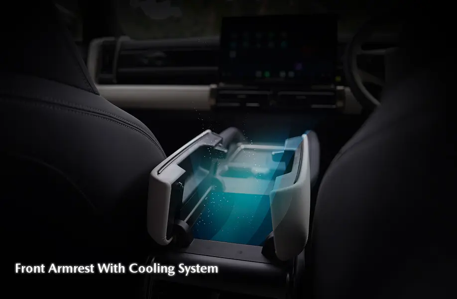front armrest with cooling system