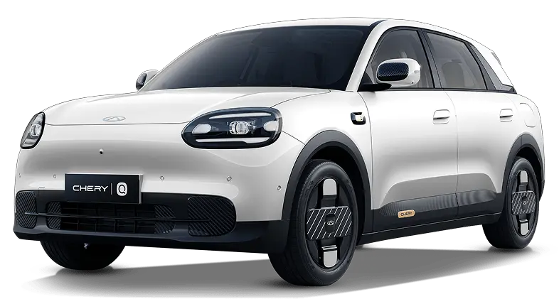 chery q spark white car
